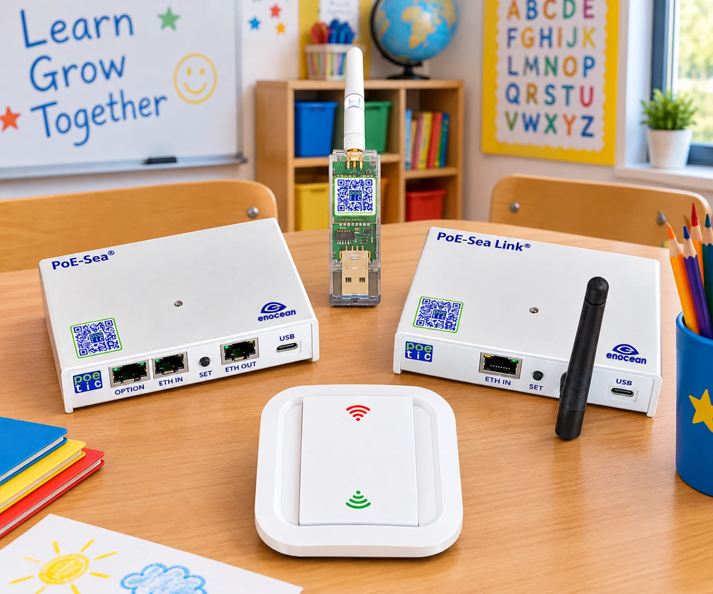 PoE-Sea+, PoE-Sea Link, USB key and EnOcean switch